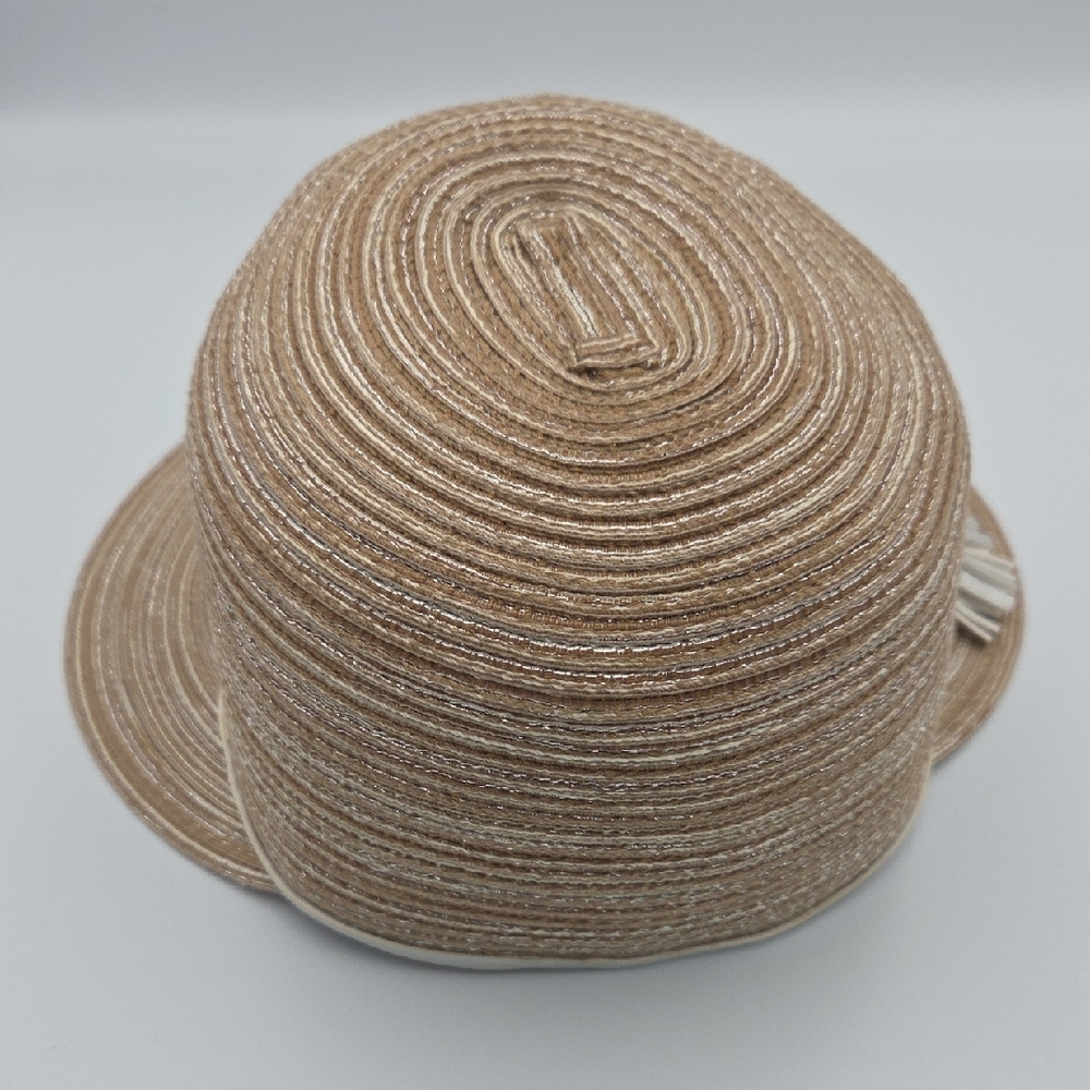 Vintage August Hat Company Women's One Size Front Brim Sun Hat Straw - Picture 4 of 9
